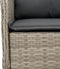 vidaXL - Tuinstoelen - 2 - st - met - kussens - poly - rattan - lichtgrijs