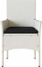 vidaXL - Tuinstoelen - 2 - st - met - kussens - poly - rattan - wit