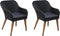 vidaXL - Tuinstoelen - 2 - st - met - kussens - poly - rattan - zwart