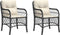 vidaXL - Tuinstoelen - 2 - st - met - kussens - poly - rattan - zwart