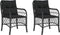 vidaXL - Tuinstoelen - 2 - st - met - kussens - poly - rattan - zwart