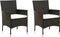 vidaXL - Tuinstoelen - 2 - st - met - kussens - poly - rattan - zwart