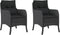 vidaXL - Tuinstoelen - 2 - st - met - kussens - poly - rattan - zwart