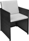 vidaXL - Tuinstoelen - 2 - st - met - kussens - poly - rattan - zwart