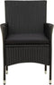 vidaXL - Tuinstoelen - 2 - st - met - kussens - poly - rattan - zwart