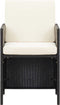 vidaXL - Tuinstoelen - 2 - st - met - kussens - poly - rattan - zwart