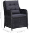 vidaXL - Tuinstoelen - 2 - st - met - kussens - poly - rattan - zwart