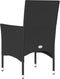 vidaXL - Tuinstoelen - 2 - st - met - kussens - poly - rattan - zwart
