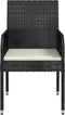 vidaXL - Tuinstoelen - 2 - st - met - kussens - poly - rattan - zwart