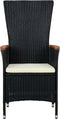 vidaXL - Tuinstoelen - 2 - st - met - kussens - poly - rattan - zwart