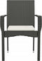 vidaXL - Tuinstoelen - 2 - st - met - kussens - poly - rattan - zwart