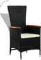 vidaXL - Tuinstoelen - 2 - st - met - kussens - poly - rattan - zwart