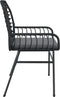 vidaXL - Tuinstoelen - 2 - st - met - kussens - poly - rattan - zwart