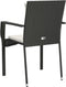 vidaXL - Tuinstoelen - 2 - st - met - kussens - poly - rattan - zwart