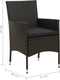 vidaXL - Tuinstoelen - 2 - st - met - kussens - poly - rattan - zwart