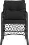 vidaXL - Tuinstoelen - 2 - st - met - kussens - poly - rattan - zwart