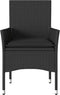 vidaXL - Tuinstoelen - 2 - st - met - kussens - poly - rattan - zwart