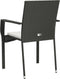 vidaXL - Tuinstoelen - 2 - st - met - kussens - poly - rattan - zwart