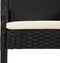 vidaXL - Tuinstoelen - 2 - st - met - kussens - poly - rattan - zwart