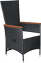 vidaXL - Tuinstoelen - 2 - st - met - kussens - poly - rattan - zwart