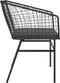 vidaXL - Tuinstoelen - 2 - st - met - kussens - poly - rattan - zwart