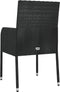 vidaXL - Tuinstoelen - 2 - st - met - kussens - poly - rattan - zwart