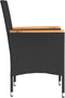 vidaXL - Tuinstoelen - 2 - st - met - kussens - poly - rattan - zwart