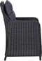 vidaXL - Tuinstoelen - 2 - st - met - kussens - poly - rattan - zwart