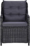 vidaXL - Tuinstoelen - 2 - st - met - kussens - poly - rattan - zwart