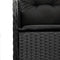 vidaXL - Tuinstoelen - 2 - st - met - kussens - poly - rattan - zwart