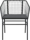 vidaXL - Tuinstoelen - 2 - st - met - kussens - poly - rattan - zwart