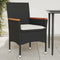 vidaXL - Tuinstoelen - 2 - st - met - kussens - poly - rattan - zwart