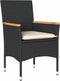 vidaXL - Tuinstoelen - 2 - st - met - kussens - poly - rattan - zwart