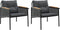 vidaXL - Tuinstoelen - 2 - st - met - kussens - staal - zwart