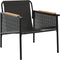 vidaXL - Tuinstoelen - 2 - st - met - kussens - staal - zwart