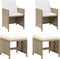 vidaXL - Tuinstoelen - 2 - st - met - voetenbanken - poly - rattan - beige
