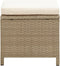 vidaXL - Tuinstoelen - 2 - st - met - voetenbanken - poly - rattan - beige