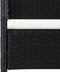 vidaXL - Tuinstoelen - 2 - st - met - witte - kussens - poly - rattan - zwart