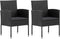 vidaXL - Tuinstoelen - 2 - st - met - zwarte - kussens - poly - rattan - zwart