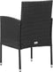 vidaXL - Tuinstoelen - 2 - st - met - zwarte - kussens - poly - rattan - zwart