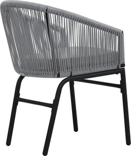 vidaXL - Tuinstoelen - 2 - st - PE-rattan - antracietkleurig
