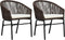 vidaXL - Tuinstoelen - 2 - st - PE-rattan - zwart
