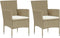 vidaXL - Tuinstoelen - 2 - st - poly - rattan - beige
