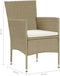 vidaXL - Tuinstoelen - 2 - st - poly - rattan - beige