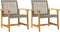 vidaXL - Tuinstoelen - 2 - st - poly - rattan - en - acaciahout - grijs