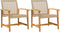 vidaXL - Tuinstoelen - 2 - st - poly - rattan - en - acaciahout - beige