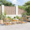 vidaXL - Tuinstoelen - 2 - st - poly - rattan - en - acaciahout - grijs