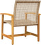 vidaXL - Tuinstoelen - 2 - st - poly - rattan - en - acaciahout - beige