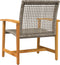 vidaXL - Tuinstoelen - 2 - st - poly - rattan - en - acaciahout - grijs