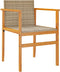 vidaXL - Tuinstoelen - 2 - st - poly - rattan - en - massief - hout - beige
